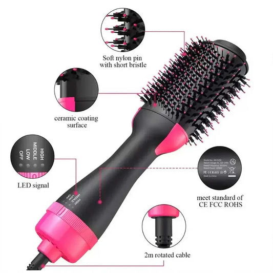 3-in-1 One Step Hot Air Brush Hair Dryer